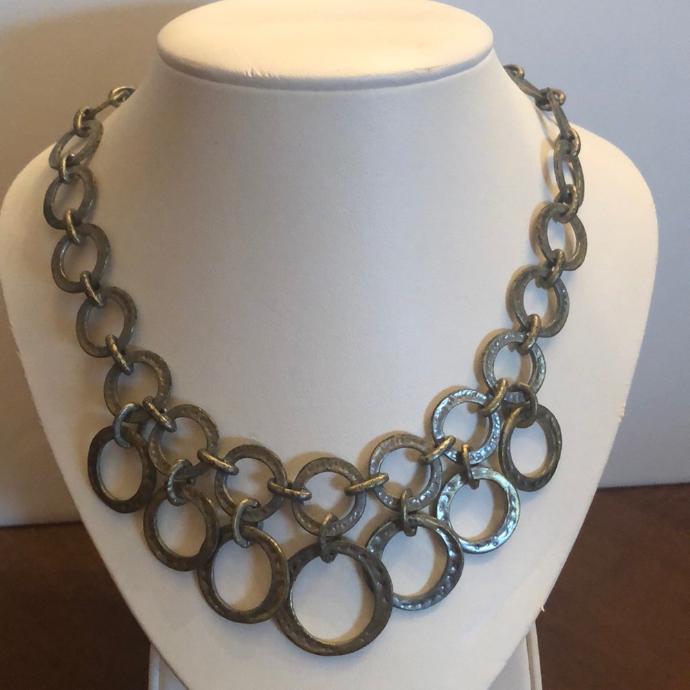 Antique gold ring necklace